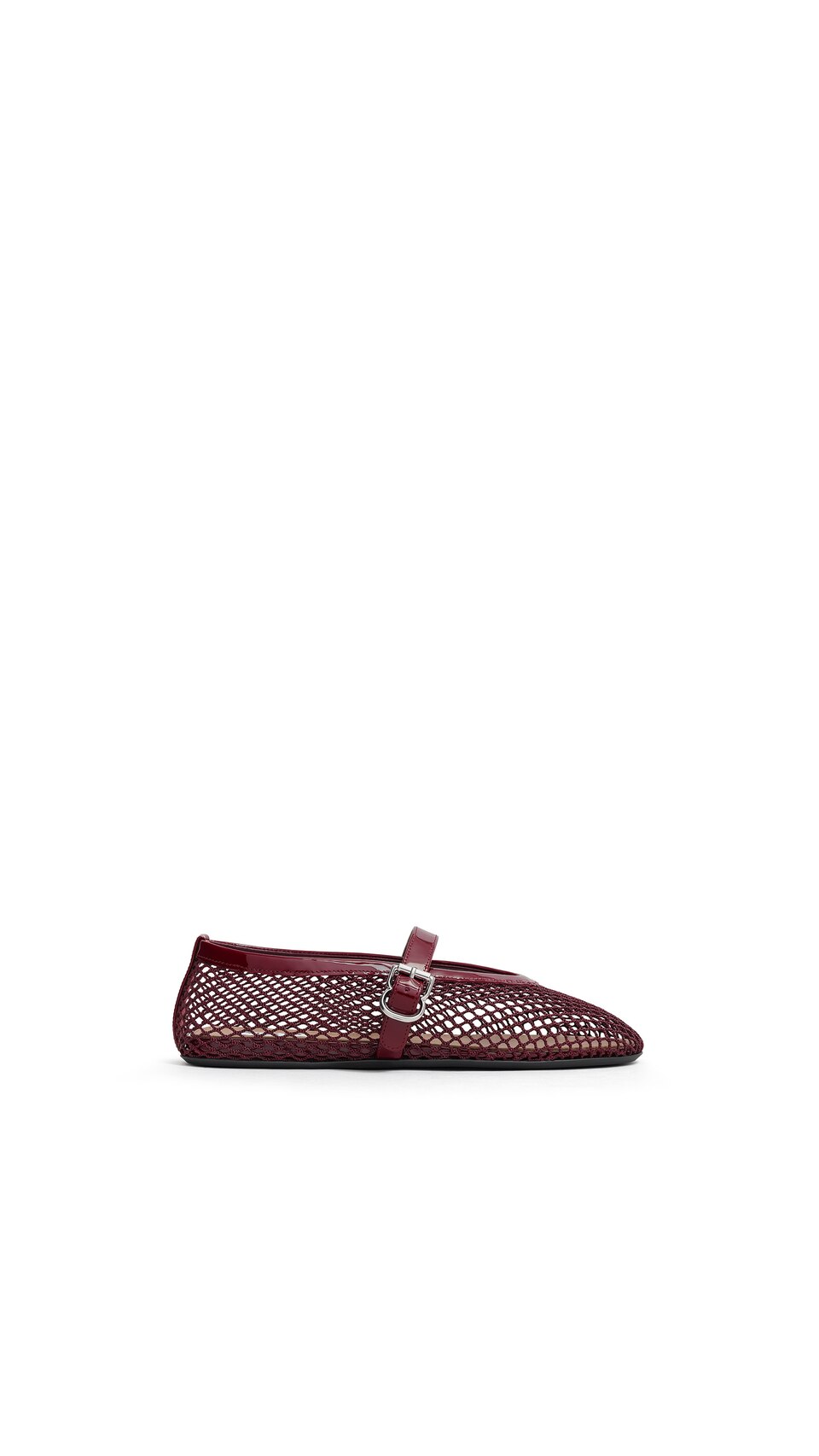 Ballet Flats Fishnet Rouge Grenat