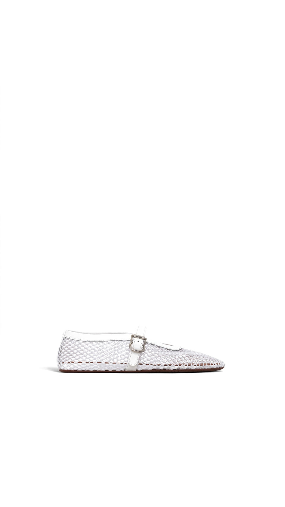 Ballet Flats Fishnet Blanc Optique