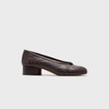 Ballerine bout fendu marron