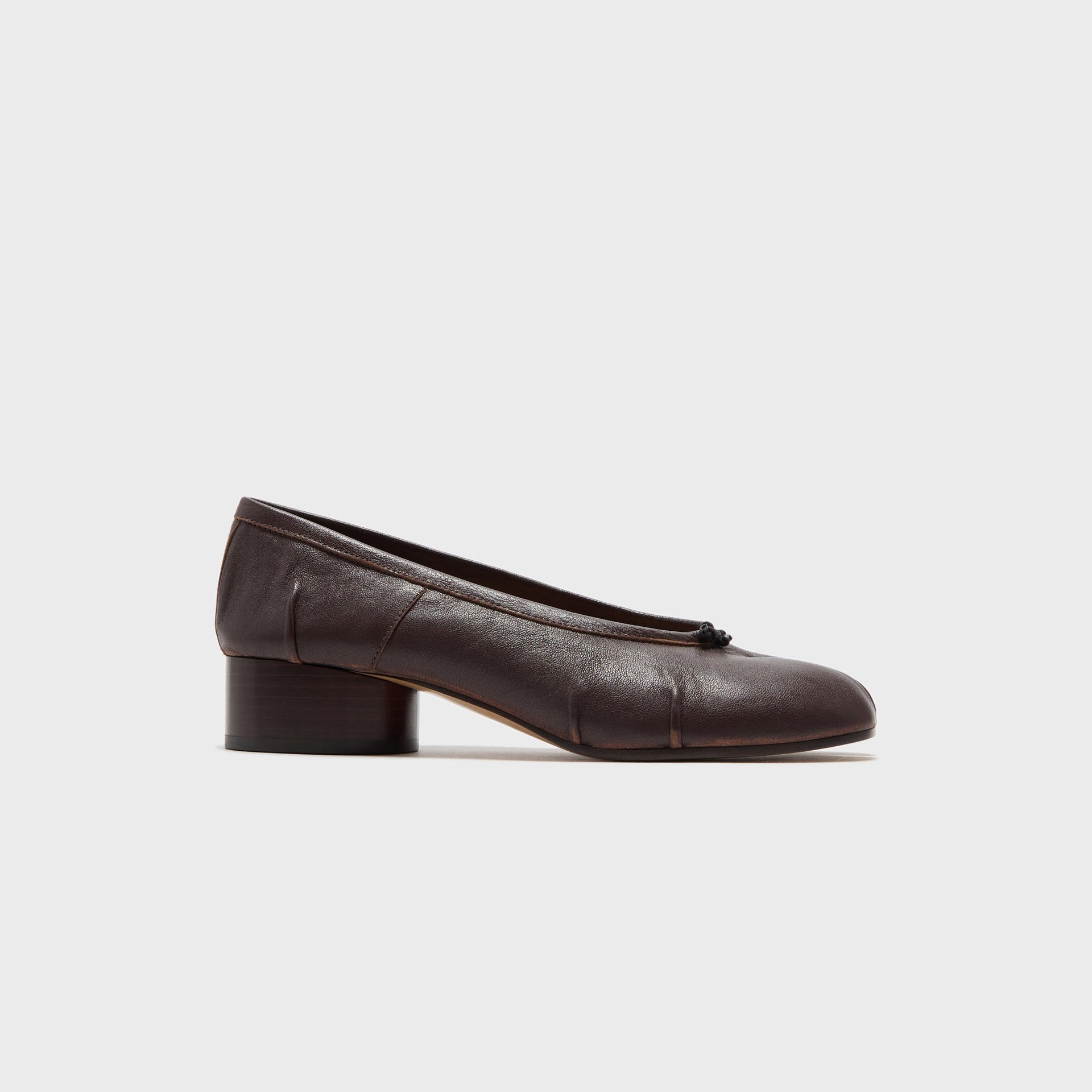 Ballerine bout fendu marron